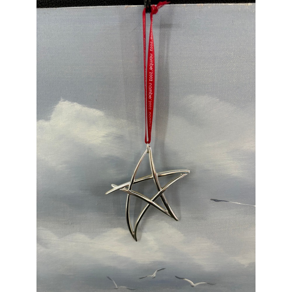 Nambe 2002 Holiday Star Ornament Silver Tone Collectible Christmas Decor